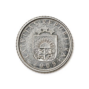 50Â santimu denomination circulation coin of Latvia